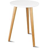 Uneedem Wood Mid Century Plant Stand for Indoor Plants, Modern Table, Tall Holder for Flower Pots, Small Round Side/End Table