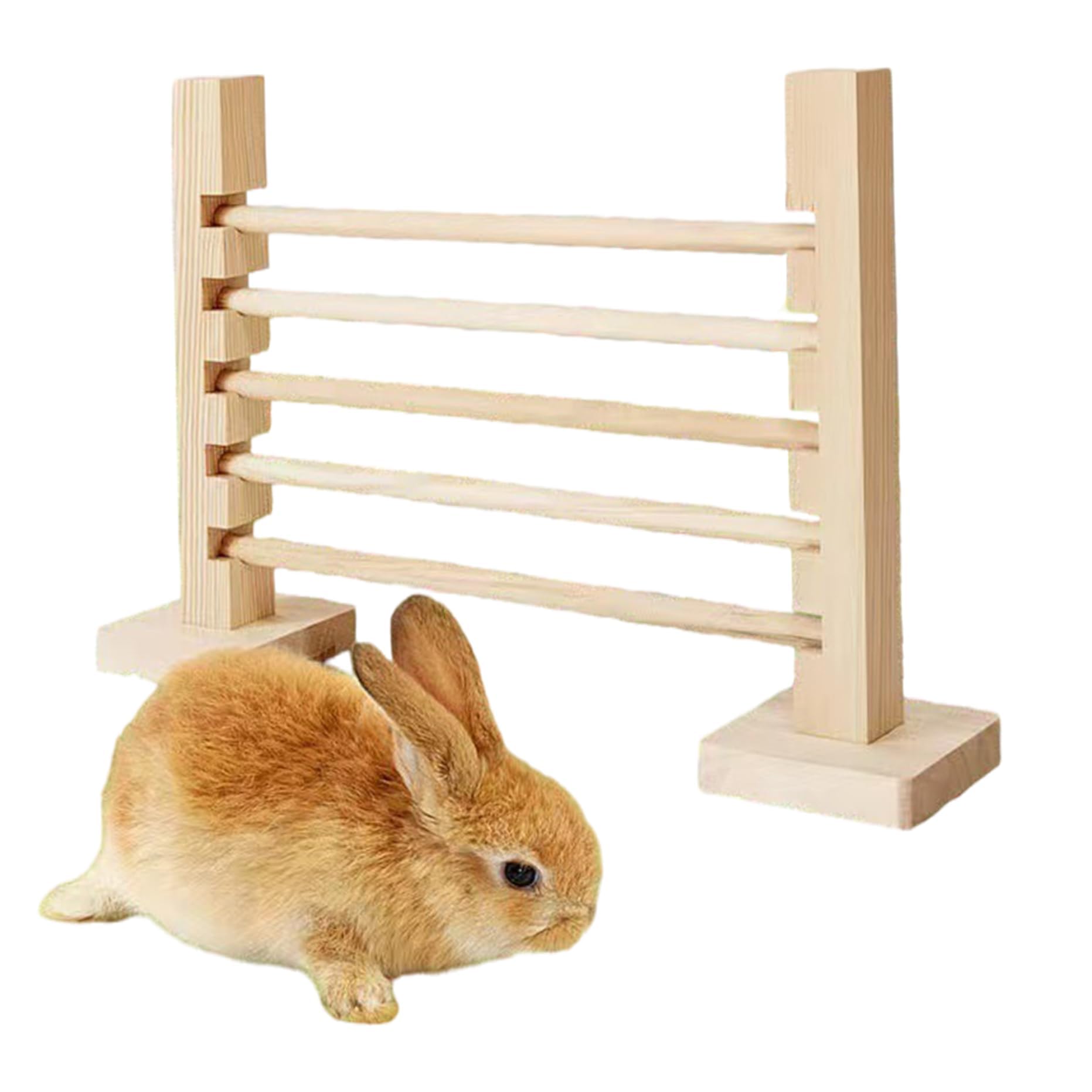 Rabbit Jump Bar Training Toy, Adjustable Wooden Hurdles for Small ...