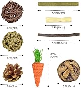 ERKOON Rabbit Chew Toys 10 Types Natural Small Animal Treats Enrichment view 7