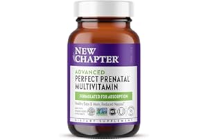New Chapter Advanced Perfect Prenatal Vitamins, 96ct, Made with Organic, Non-GMO Ingredients for Healthy Baby & Mom - Folate (Methylfolate), Whole-Food Fermented Iron, Vitamin D3 + Ginger