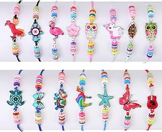 F Faburo 15 Stück Kinder Armbänder Freundschaftsarmband Einhorn Seestern Armband Längenverstellbar Armband für Kinder Geschenke Geburtstagsgeschenke