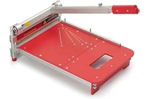 13“ Laminate Floor Cutter with Wheels, ECUTERS Assembled Pro Vinyl Floor Plank Cutter, Adjustable Angle Length Cutting - Engineer Wood Parquet LVP LVT VCT SPC WPC