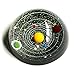 OwnMy Solar System Ball 3 Inch Half Crystal Glass Ball Sphere Decorative Art Paperweight - Best Gift and Home Decor (Black)