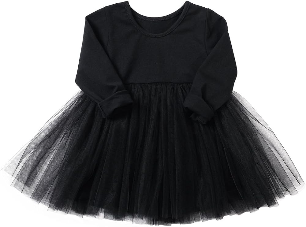 little girl black tulle dress