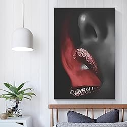 Black And White Sexy Woman Red Lips Smoke Aesthetic