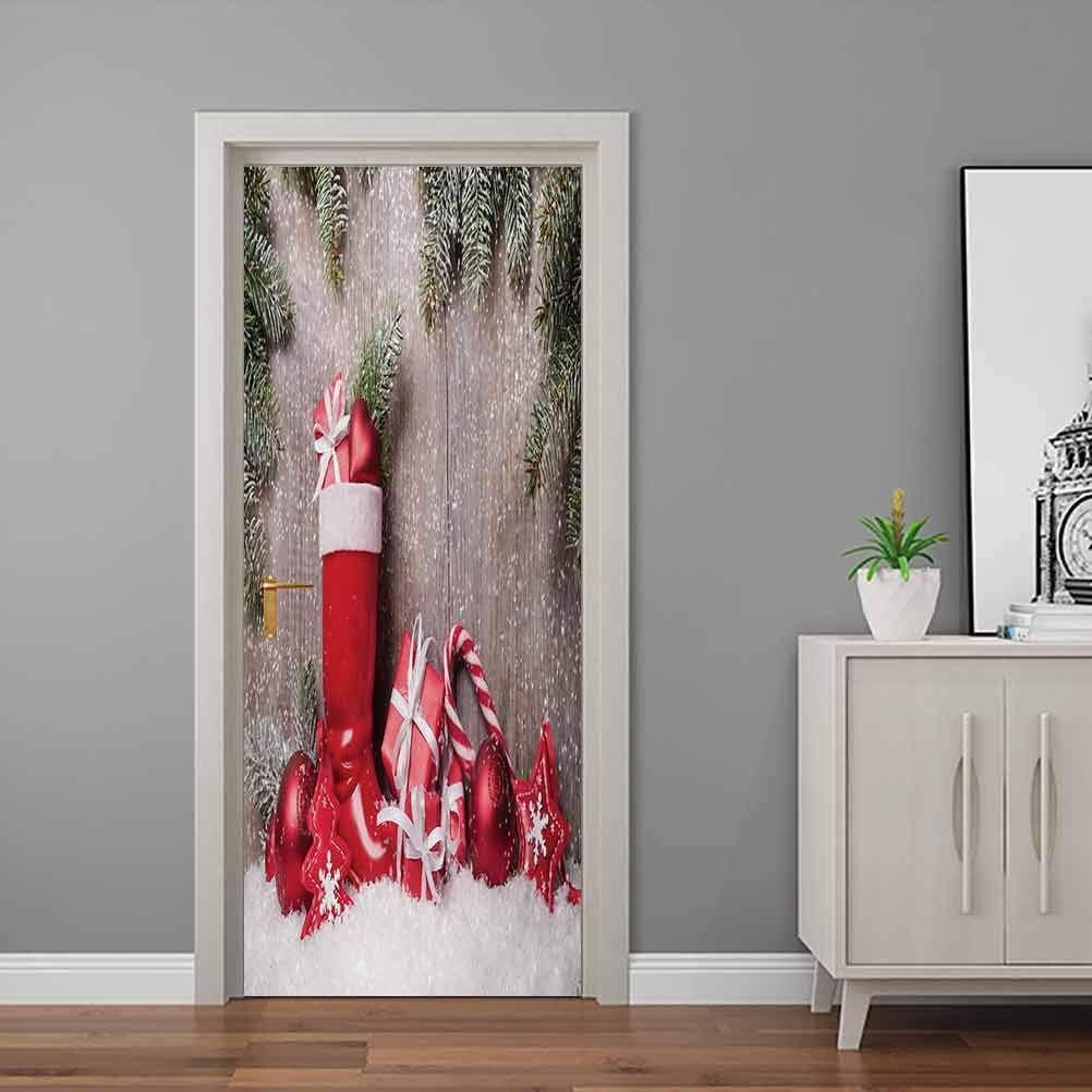 Christmas Door Wallpaper Murals Xmas Background with Gift