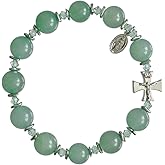 Green Jade 10mm Rosary Bracelet