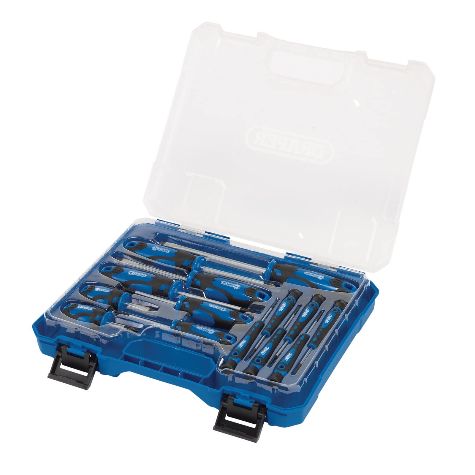 Draper 03984 Screwdriver Set with Case, Blue (14 Piece), DIY Tools