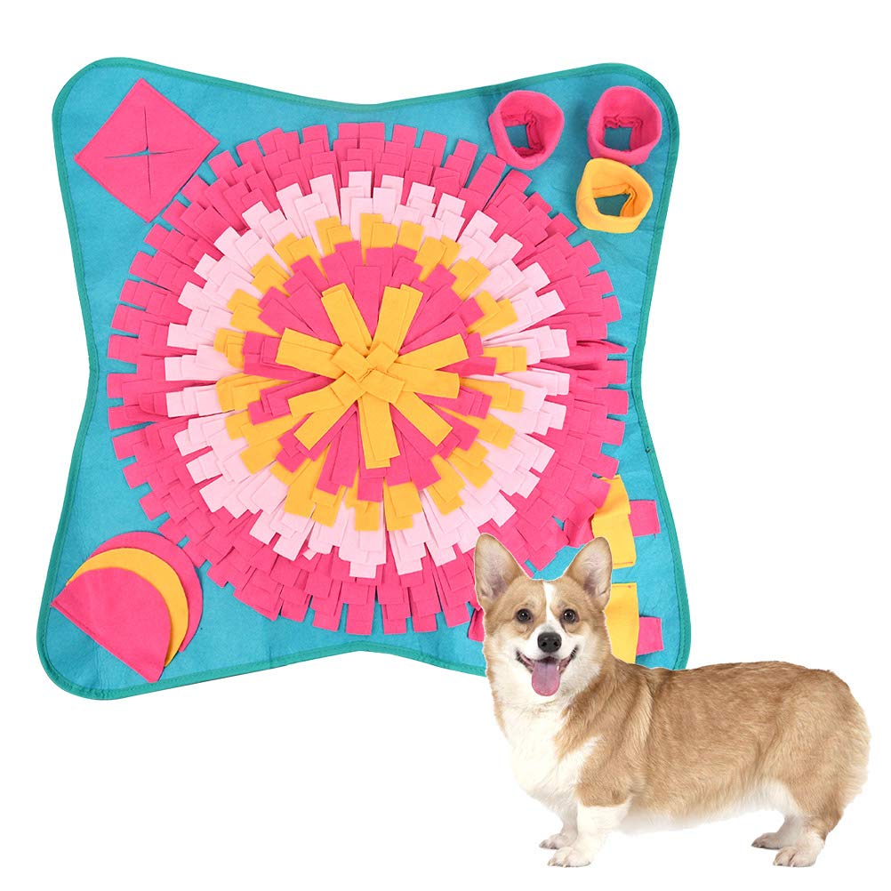 NA Snuffle Mat for Dogs Large Snuffle Feeding Mat, Dog Training Mats Treat Dispensing Dog Soft Pad, Pet Snuffle Bowl Cat Snuffle Mat for Cats Dogs, Dog Treat Dispenser Stress Relief