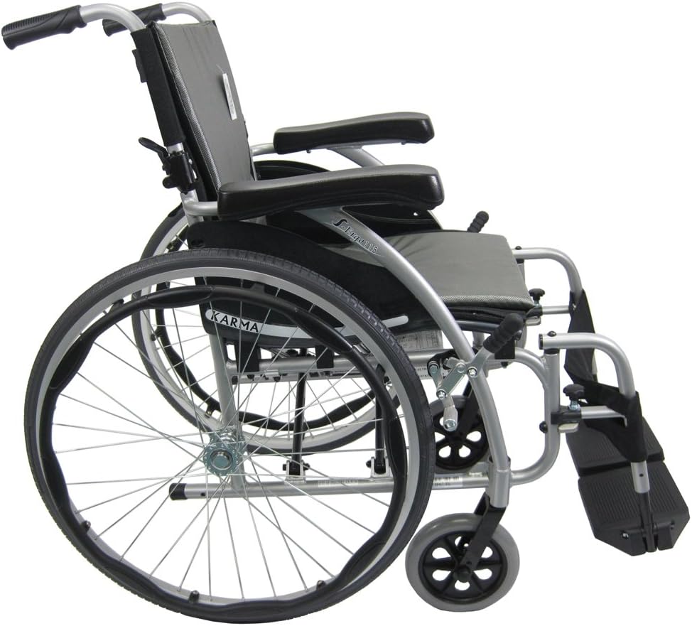 Karman Healthcare S-115 Ergonomic Ultra Lightweight Manual Wheelchair, Rose Red, 20" Seat Width: Health & Personal Care