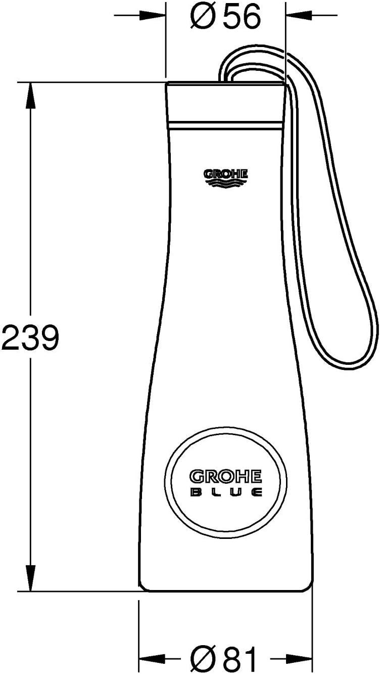 GROHE Blue 40848SD0 Stainless Steel Drinking Water Bottle, 450 ml - Image 3