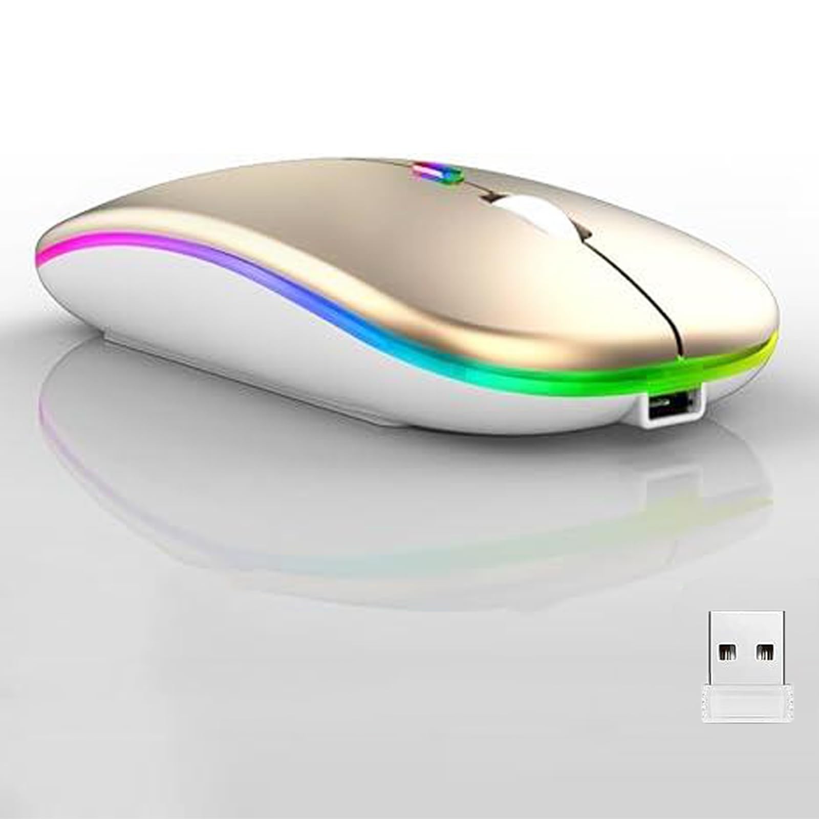 Guiheng Wireless Bluetooth Mouse,LED Dual Mode