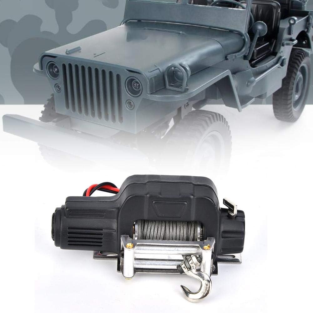Tbest RC Electric Winch, Wireless RC Crawler Winch with Controller Box, Screws, Nuts, Sticker(Black) - Image 5