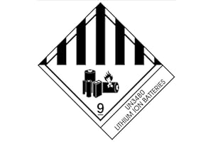 DIGITAL NC D.O.T. Labels 9 Diamond Hazard Class - Lithium Ion Batteries UN3480 - Peel Off Paper Backed Adhesive (Pack of 10)