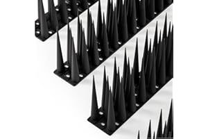 OFFO Bird Spikes Pigeon Outdoor Deterrent Spikes for Keep Birds Woodpecker Away Covers 4 Feet(1.2m), Black