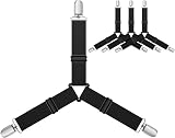 Lesfit Bed Sheet Clips, 4 Pieces, Black Sheet Fasteners for Bedding view 7