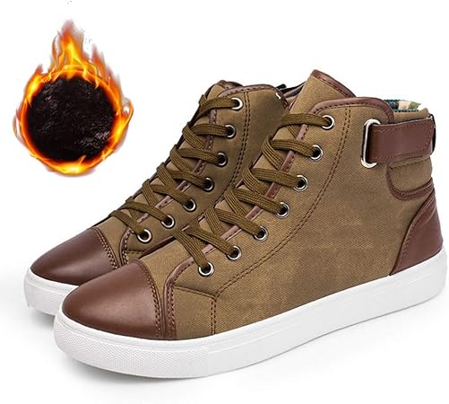 Amazon Com Velihome Men Shoes Fashion Casual High Top Sneakers Shoes Oxfords Leather Shoes Lace Up For Autumn Winter Outdoor Garden Outdoor