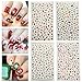 Dadiii Christmas Nail Stickers Art Gilt-edged Tattoo Decals Self-adhesive Sticker Nail Wraps with Christmas Designs (4 sheets)