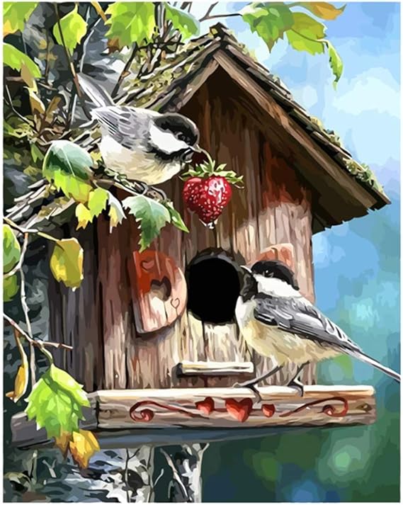 Vögel Tiere DIY Malen Nach Zahlen Acrylfarbe Auf Leinwand