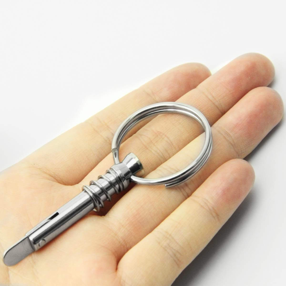 Leadrise 4 PCS 316 Stainless Steel Quick Release Pin Boat Pins w/Drop Cam & Spring 1/4" x 1" Grip Lanyard, Usable Length 1", Bimini Top Pin, Marine Hardware : Sports & Outdoors