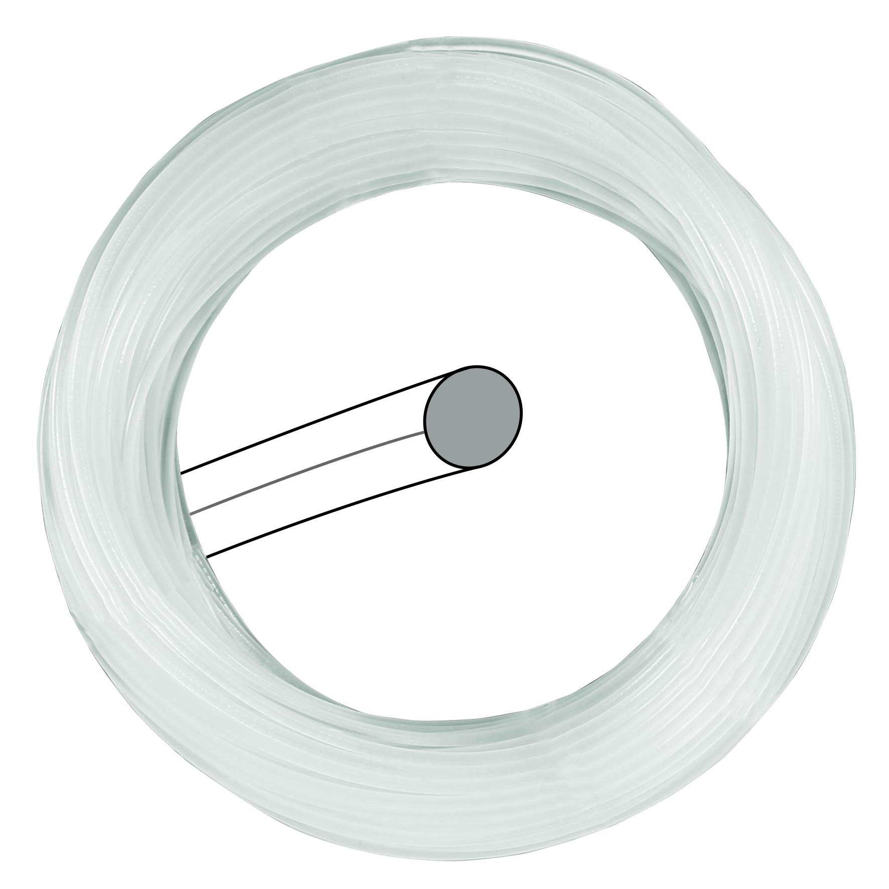 Original Einhell Grim Accessory Basic Line 1.3 (Replacement Thread, 1.3 mm Diameter, 15 m Length, Round Shape, White)