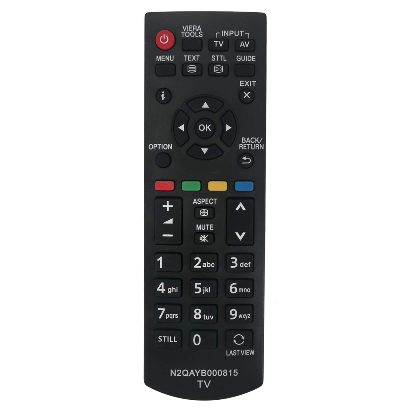 VINABTY N2QAYB000815 Replacement Remote Control Fit for Panasonic LED LCD TV TX-L32EM6E TXL32EM6Y TTX-L32XM6B TXL32XM6E TXL39EM6E TX-L39EM6E TXL42B6E TXP50X60E TX-P50X60E TX-L32B6B TX-L32B6BS