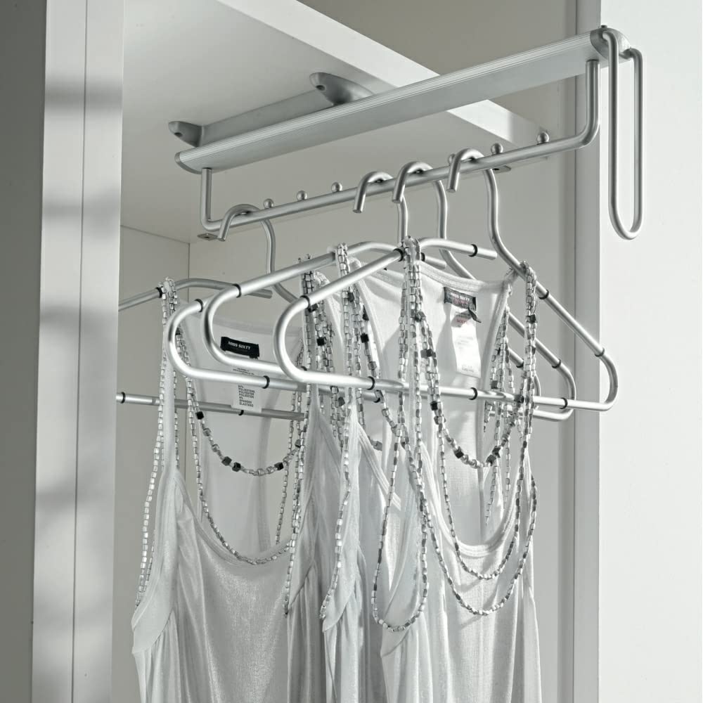 Pull-out clothes hanger rail, under mounted