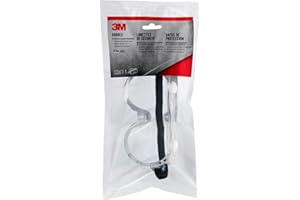 3M Chemical Splash Goggles, Impact Resistant, 99.9% UV Block, Scratch Resistant, Adjustable Fit (91252H1-DC-10)