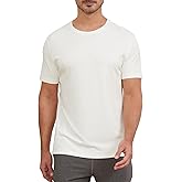 netdraw Men's Heavyweight Interlock Bamboo Viscose T-Shirt Buttery Soft Casual Basic Short Sleeve Dressy Cotton Shirt