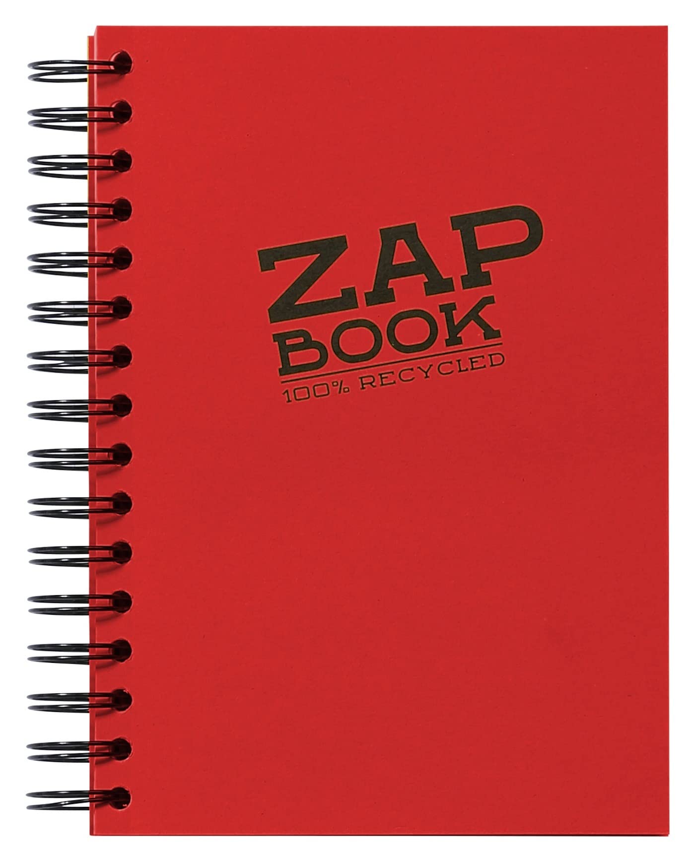 Clairefontaine - Ref 8355C - Recycled Zap Book (160 Pages) - A5 (210 x 148mm) Size, Recycled 80gsm Paper, Acid Free, pH Neutral - Assorted Bright Colours (Pack of 5)