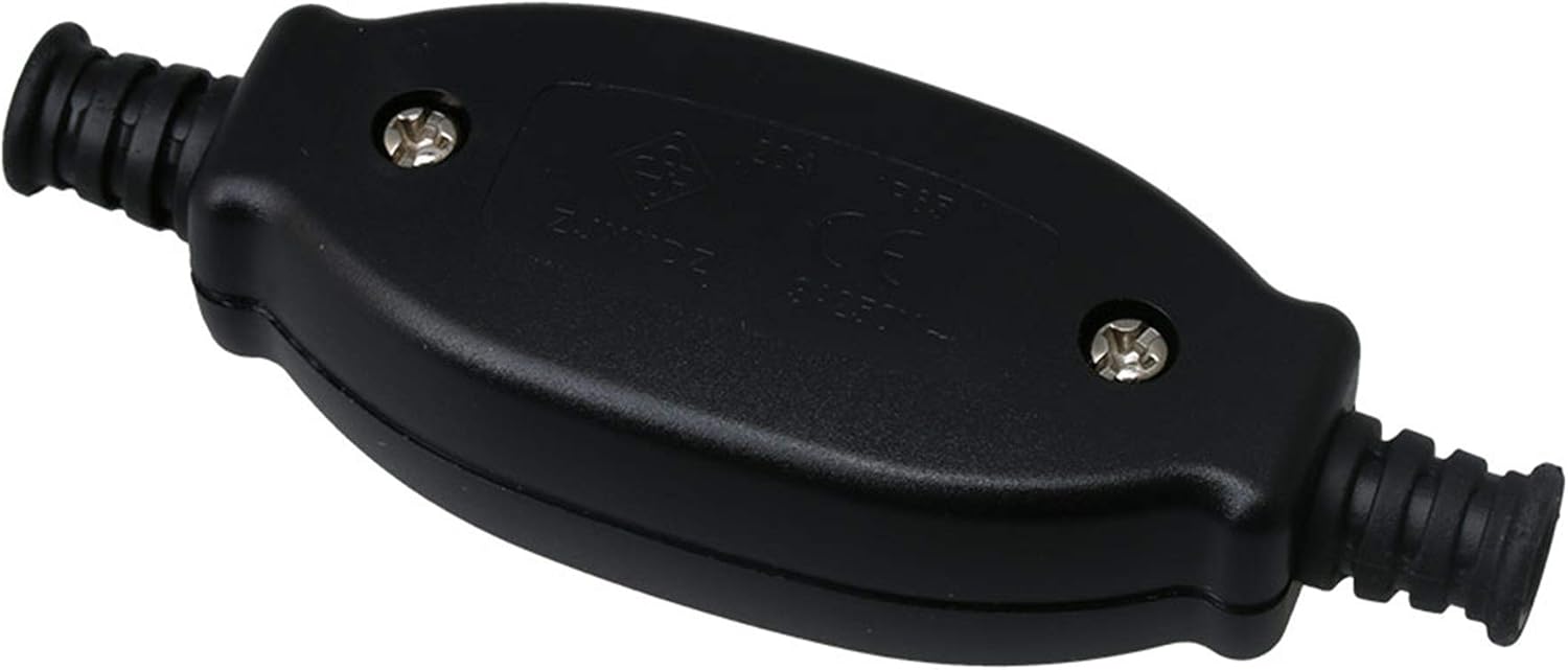 BQLZR Inline Cord Switch 204 Black Plastic In-line ON/Off Rocker Switch Junction Box Intermediate Switch Table Desk Bed Light Lamp Cord 3A 750W/250V Push Button Inline Rocker Switch - Image 4