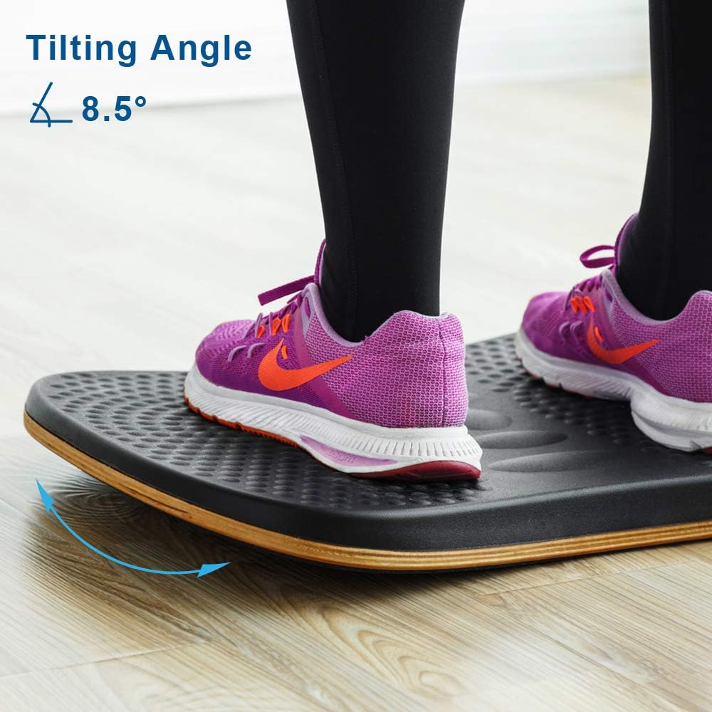 StrongTek Anti Fatigue Balance Board, Standing Desk Balance Boards, Sit Stand Desk Mat Accessory, Wobble Foot Rocker, Balancing Mat, Exercise Core Strength, Comfortable Standing (Butterfly, Large) : Sports & Outdoors