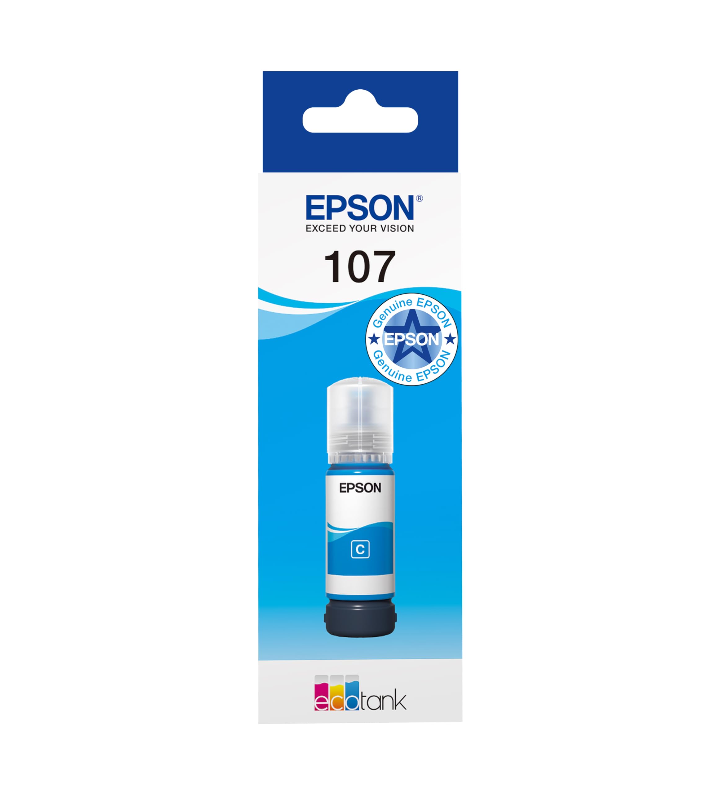 Epson 107 Cyan Ink Cartridge EcoTank 70ml for ET-18100 - C13T09B240