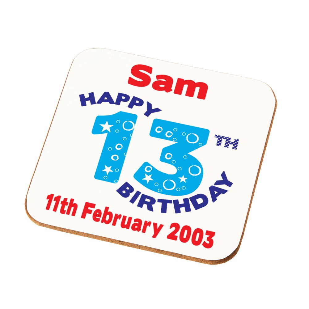 Personalised 13th Birthday Gift For Boys, Sons Godsons Nephews