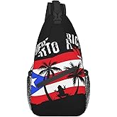 Puerto Rico Rican Flag Sling bag/Crossbody Backpack/Puerto Rican Shoulder Bag for Men For Women, Travel, Hiking, Work