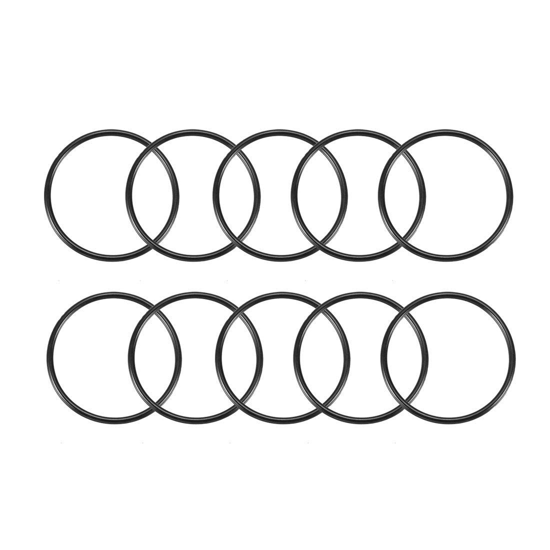 Sourcingmap Nitrile Rubber O-Rings 48mm OD 43mm ID 2.5mm Width, Metric Sealing Gasket, Pack of 10