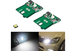 GTINTHEBOX 2PCS CAN-bus Error Free HID Matching Xenon White LED Parking Position Light Circuit Board Lamps For 2010-2013 Mercedes Benz E-Class W212 Pre-LCI