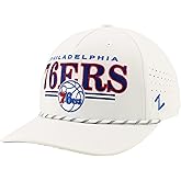 ZHATS NBA Unisex-Adult NBA Officially Licensed Rope Hat Snapback Performance Regalia White