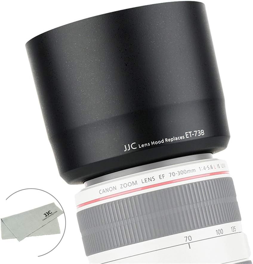 Amazon Jjc 可逆式 レンズフード 黒 Canon Ef 70 300mm F4 5 6l Is Usm レンズ 用 Et 73b 互換 レンズフード 通販