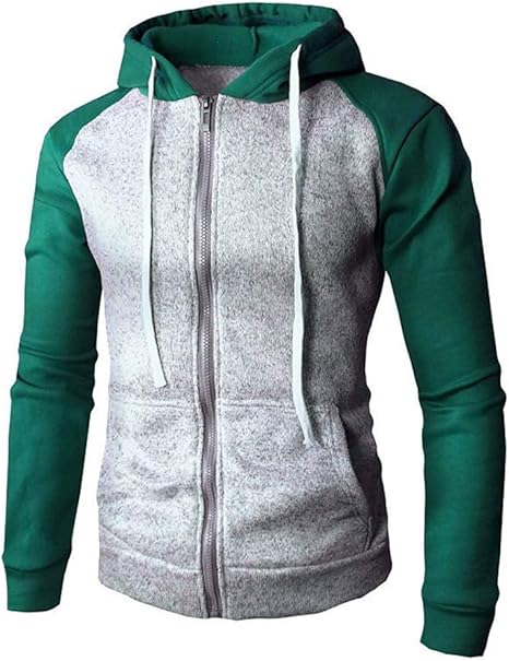 Amazon Co Jp メンズソフト カジュアルファッションスペルカラーフード付きセーター 緩いです Color Green Size M ホーム キッチン