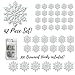 Snowflake Christmas Ornaments - Set of 42 Assorted Sized Snowflakes - Iridescent White Snow Flake Ornaments with Glitter Accents - 4