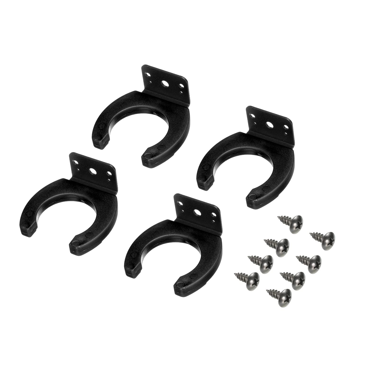PATIKIL Microphone Holders Wall Mounted Mic Holder Microphone Hook Stands Brackets for Home Office Black 4 Pack — image 1