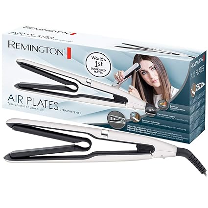 Remington Haarglätter Air Plates S7412, hängende Stylingplatten, Titanium-Keramikbeschichtung, weiß/schwarz