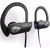 TREBLAB XR500 Bluetooth Running Headphones, IPX7 Waterproof, Noise Cancelling, Secure-Fit, Wireless Sport Earbuds with Mic