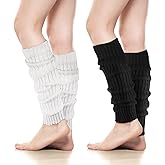 Ecdiykit Women's Leg Warmers - 1/2 Pack 80s Retro Fashion Knit for Girls Dance Sports Yoga