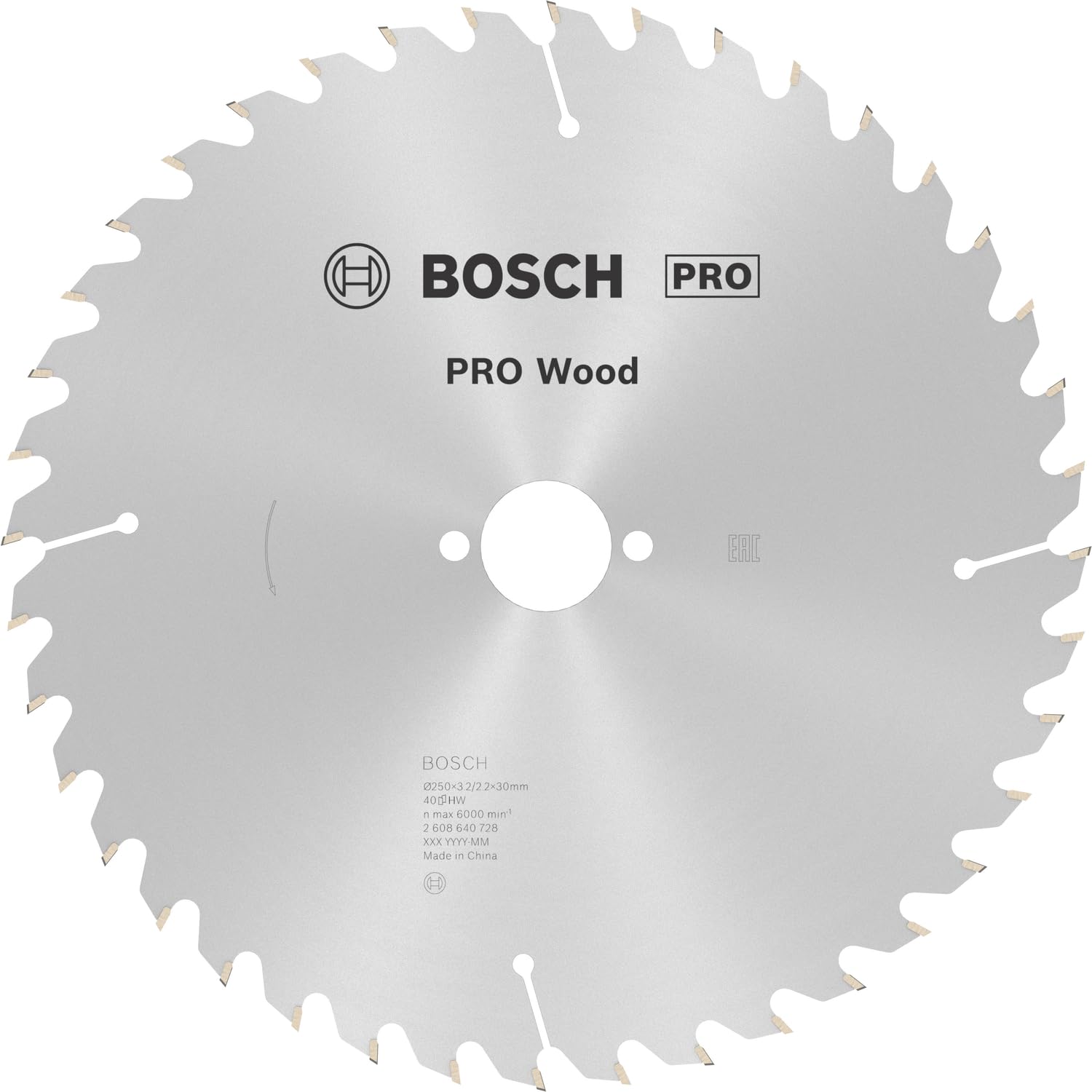 Bosch 1x PRO Wood Circular Saw Blade for Corded Hand-Held Circular Saws (for Softwood, Hardwood, Ø mm, Professional Accessory Hand-Held Circular Saw)