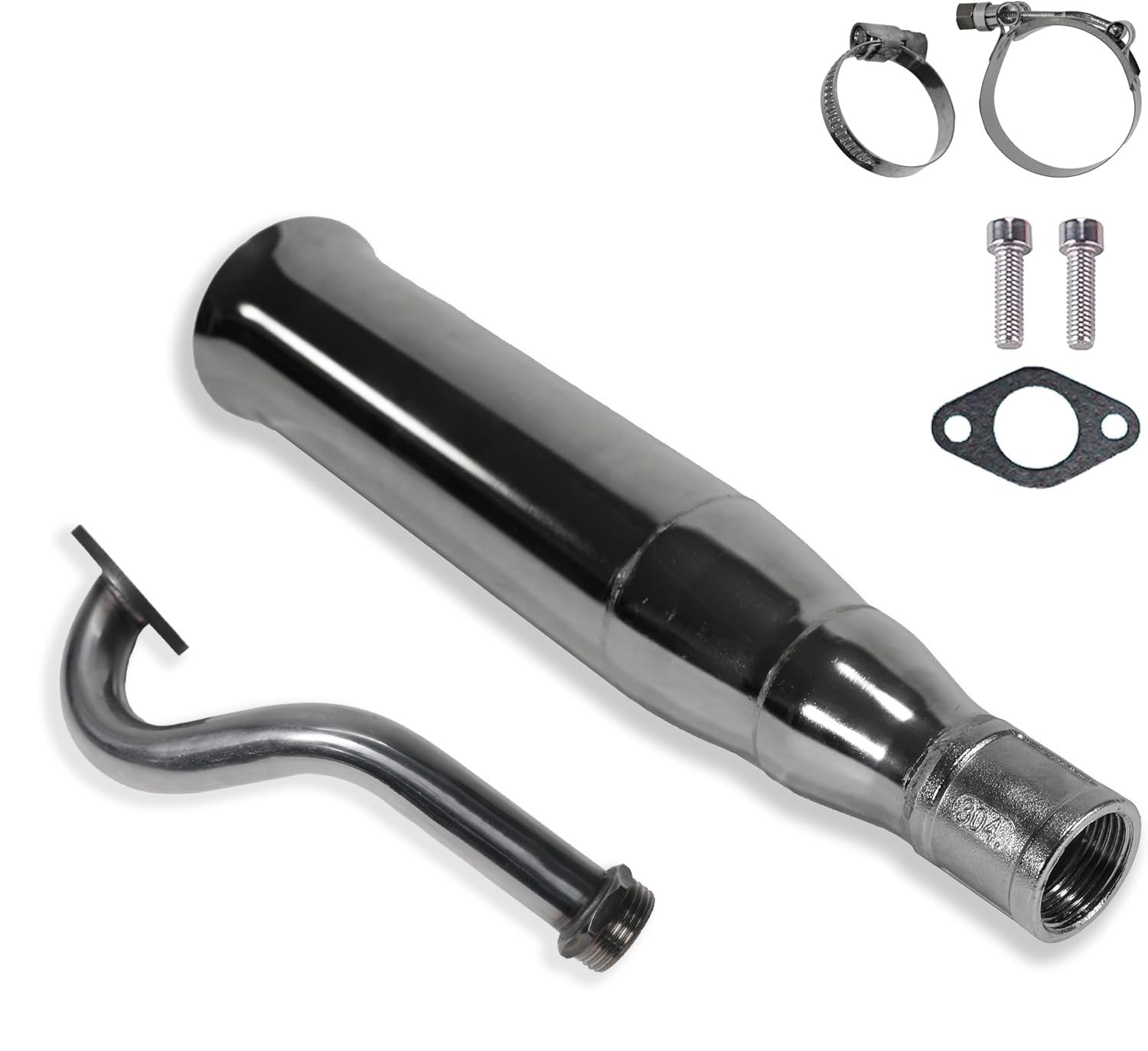 Photo 1 of JMCHstore Central Trumpet Pipe for Predator 212 w/Monster Mega Moto MMB80 MMB105, Coleman RB100, Motovox MBX10 Baja DB30 97cc, For Orxyearth Dirt Kids Mini Bike (Angled Riser needed)