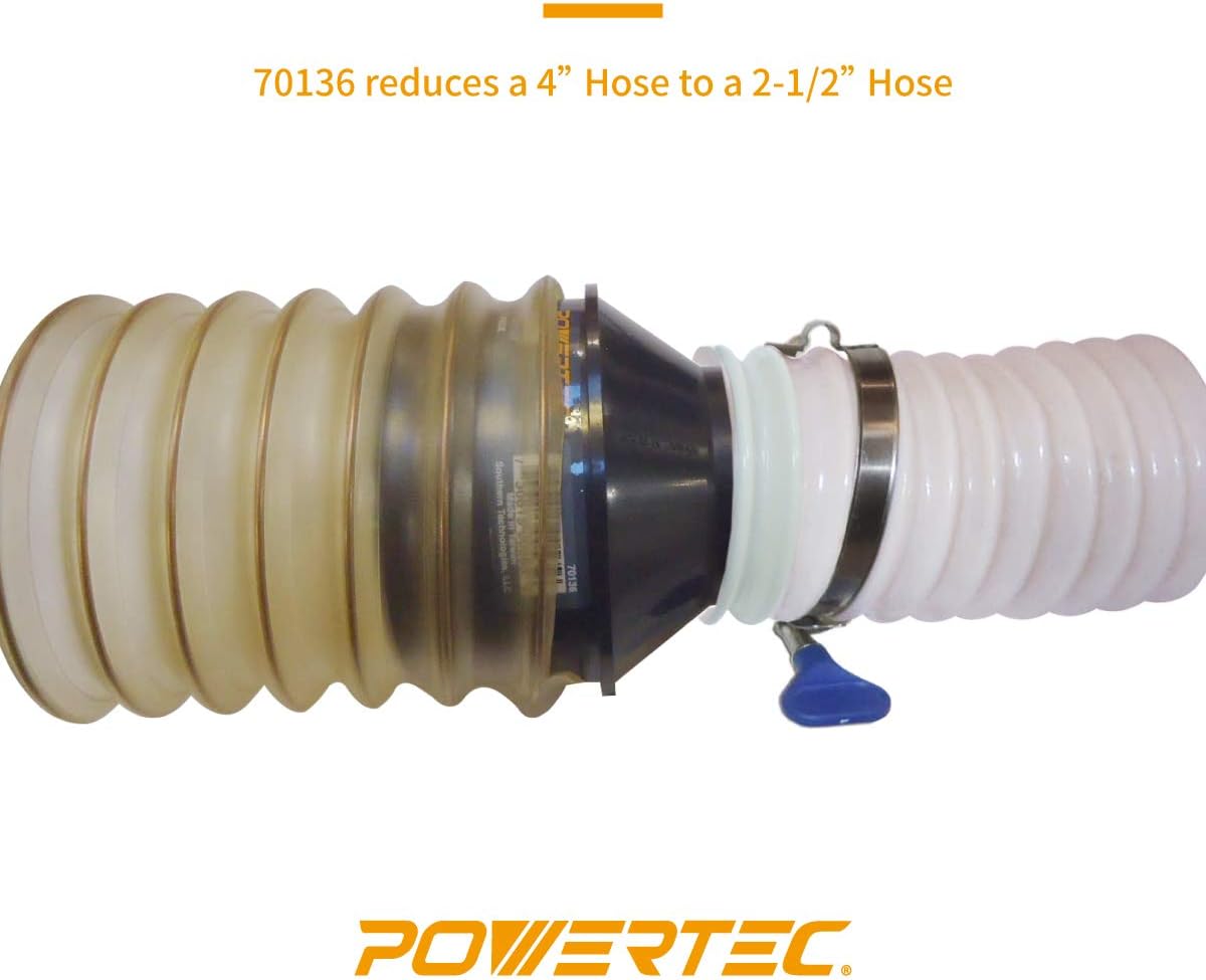 POWERTEC 70136 4-Inch to 2-1/2 Inch Cone Reducer: Home Improvement