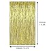 AMAZECO 2 Pack Foil Fringe Curtain Gold Metallic Photo Booth Tinsel Backdrop Door Curtains for Birthday Bachelorette Parties Weddings Christmas and New Years Eve Party Decorations.