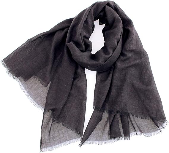 Amazon メンズストール専門店more Style ツイード風大判ストール 綿 コットン 無地 ストール マフラー メンズ Uv 春 夏 口1 杢ブラック口 ストール マフラー 通販